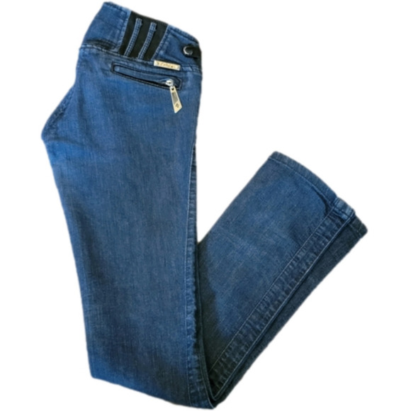 Women's Straight Leg Jeans - Blue - Picture 3 of 15